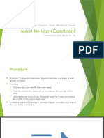 Apical Meristem Experiment: Biology - Chapter 6 - Tissues (Meristematic Tissues)