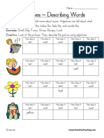 Adjective Worksheet