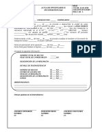 Acta de Inventario e Inconsistencias