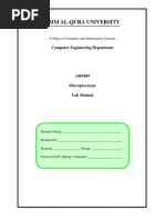 Microprocessor Lab Manual