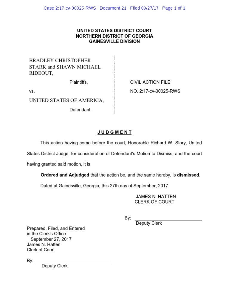 21 Clerk's Judgment | PDF | Law