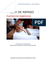 Taller de Repaso - Expresiones Algebraicas