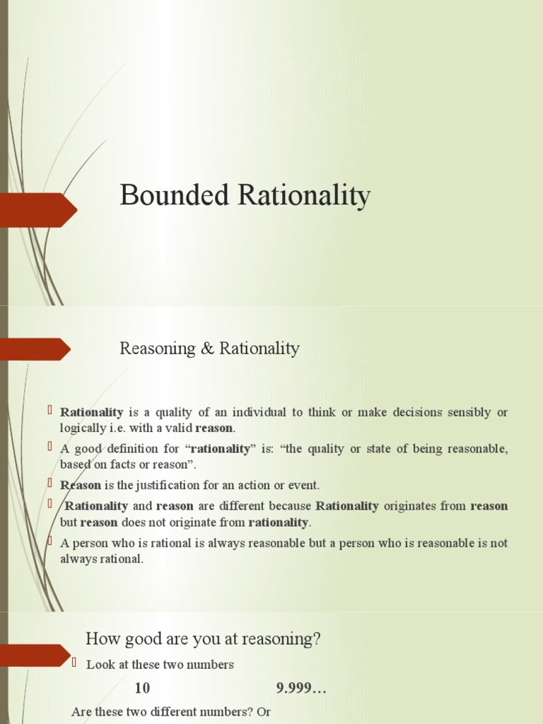 Understanding Bounded Rationality in Decision Making | PDF | Heuristic ...