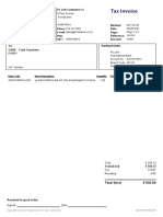 Tax Invoice: Date Number