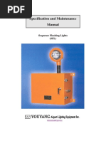 Specification and Maintenance Manual: Sequence Flashing Lights (SFL)