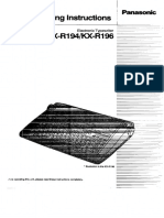 Panasonic KX r194 Manual de Usuario