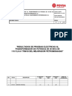 Resultado de Pruebas Eléctricas Al TRM1B