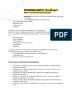 Principles of Business Handout #1 - Week 1 Period 1: CHAPTER 4 - Information Management Systems