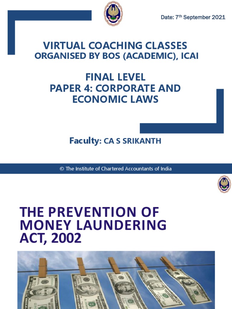 The Prevention of Money Laundering Act, 2002 WIP | PDF | Money ...
