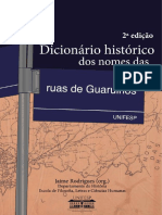Dicionário histórico dos nomes das ruas de Guarulhos SP