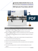 WC67K-50T2500 Hydraulic Press Brake With E21