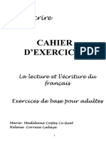 Cahier d`Exercices - La Lecture Et l`Ecriture Du Français