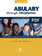 Teacher's guide for morpheme vocabulary curriculum