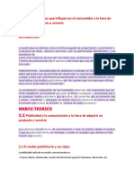 Medios Publicitarios Que Influyen en El Consumidor A La Hora de Adquirir Un Producto o Servicio