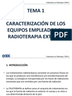 Caracterización de los equipos empleados en radioterapia externa