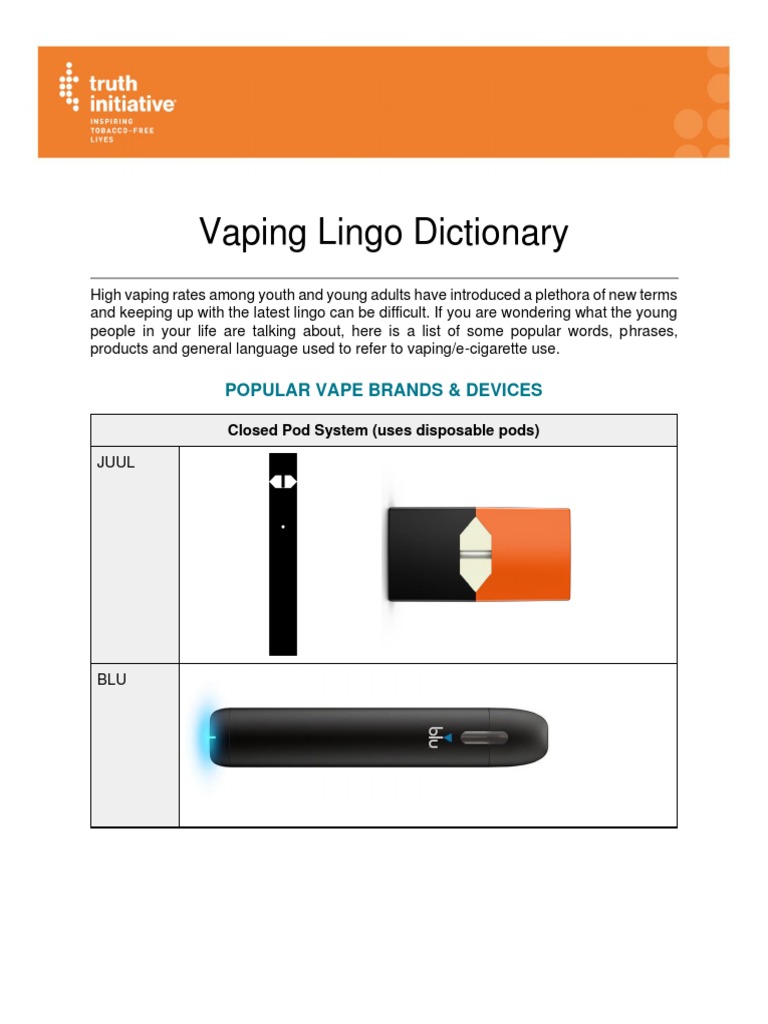 Vaping Lingo Dictionary 5.21 Final PDF Electronic Cigarette Drug Rehabilitation