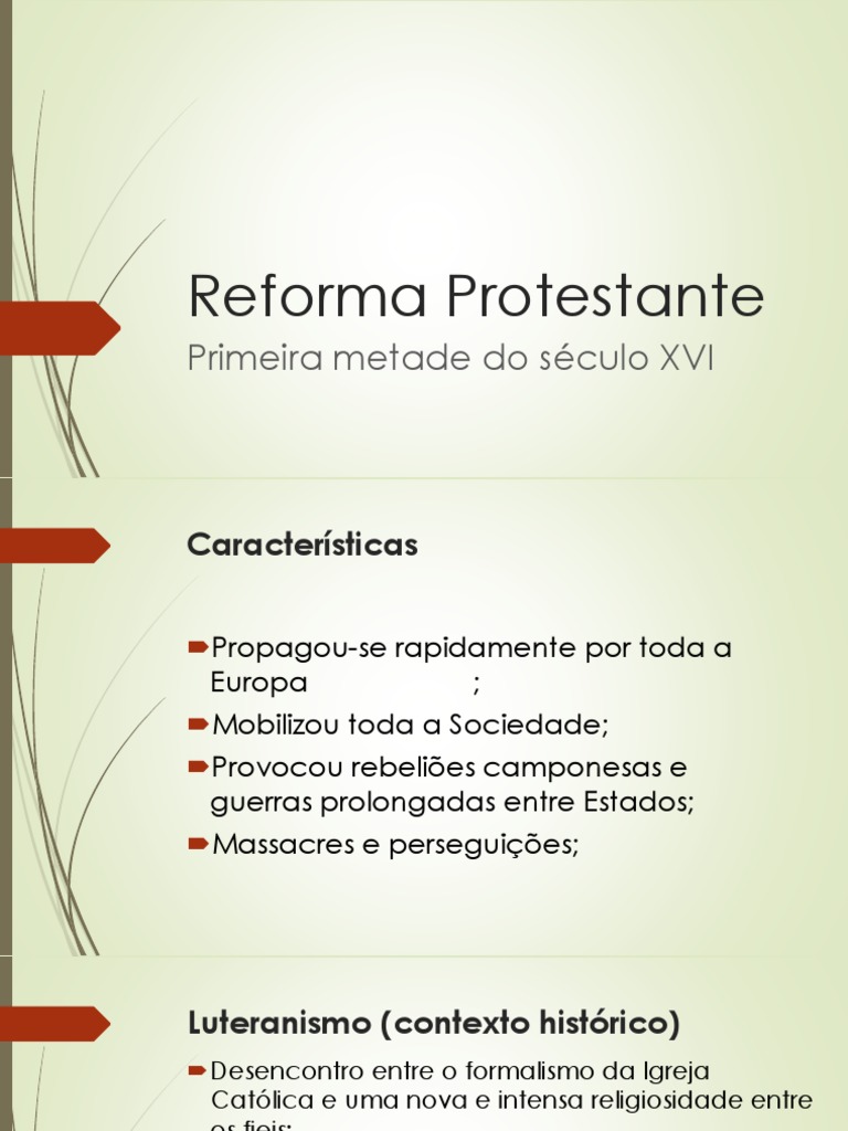 Sociedade - NOTÍCIAS - A nova reforma Protestante (Trecho)