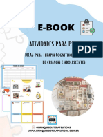 E-book DICAS DE ATIVIDADES PARA PSICOTERAPIA TCC INFANTIL