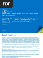 Intel (R) TXE FW 1.1.4.1145 Win 7 8 10 PV Release Customer Communication