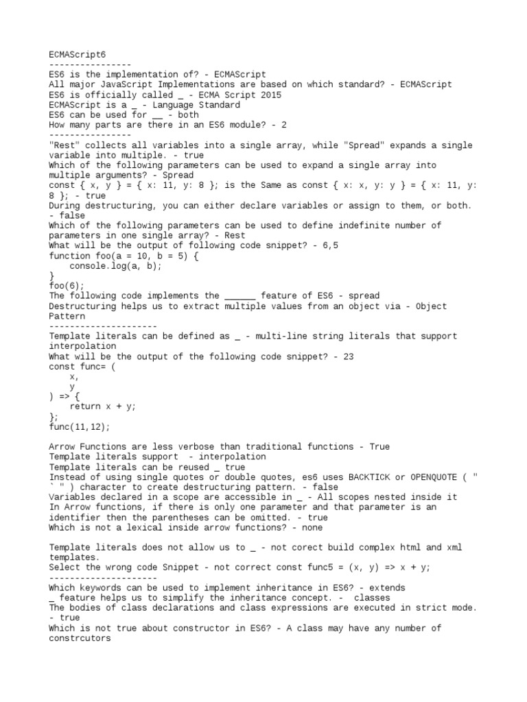 ECMAScript 6 | PDF | Computer Programming | Software Engineering