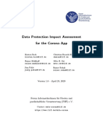 Data Protection Impact Assessment Corona App