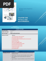 Chapter One Physics and Measurements: PSUT-Basic Science Department