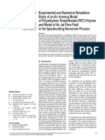 Experimental and Numerical Simulation Study of An Air Drawing Model of Polyethylene Terephthalate (PET) Polymer and Model of Air Jet Flow Field in The Spunbonding Nonwoven Process