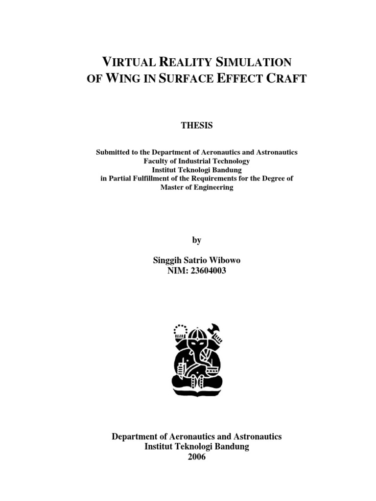 Thesis Singgih Graduate - VR Simulation of WISE Craft | PDF | Flight ...
