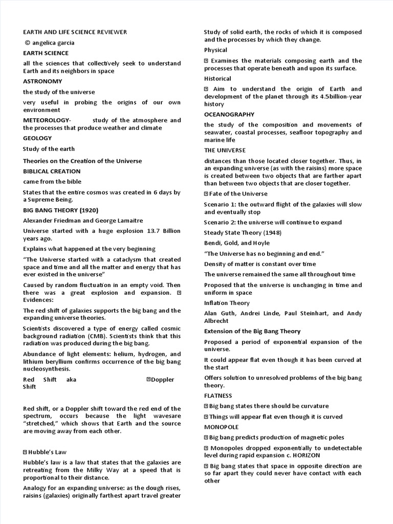 Earth Science | PDF | Planets | Atmosphere Of Earth