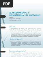 Mantenimiento y reingeniería de software