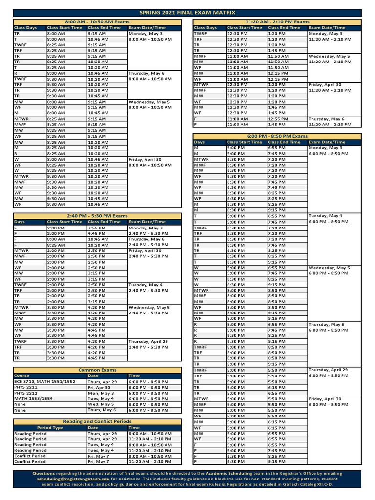 Final Exam Matrix 0 PDF