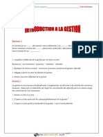 Exercices de Gestion Pour 2eme Année