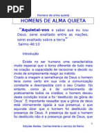 Homens de Alma Quieta (Livreto)