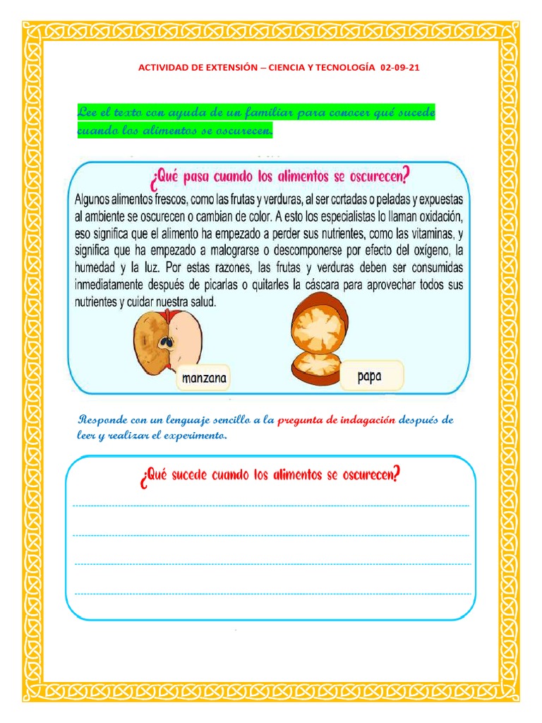 Actividad de Extensión - Ciencia y Tecnología 02-09-21 | PDF