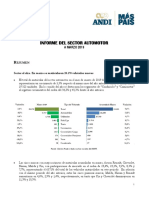 Informe Del Sector Automotor - Marzo 2019