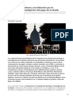 Acciones Informativas y Movilización Por La Suspensión e Investigación Del Pago de La Deuda