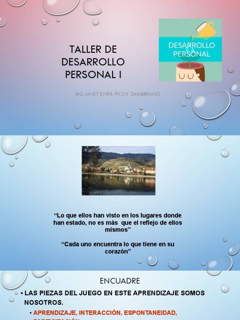 Taller de Autoconocimiento y Crecimiento Personal | PDF | Desarrollo ...