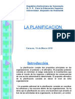 Exposicion de Planificacion