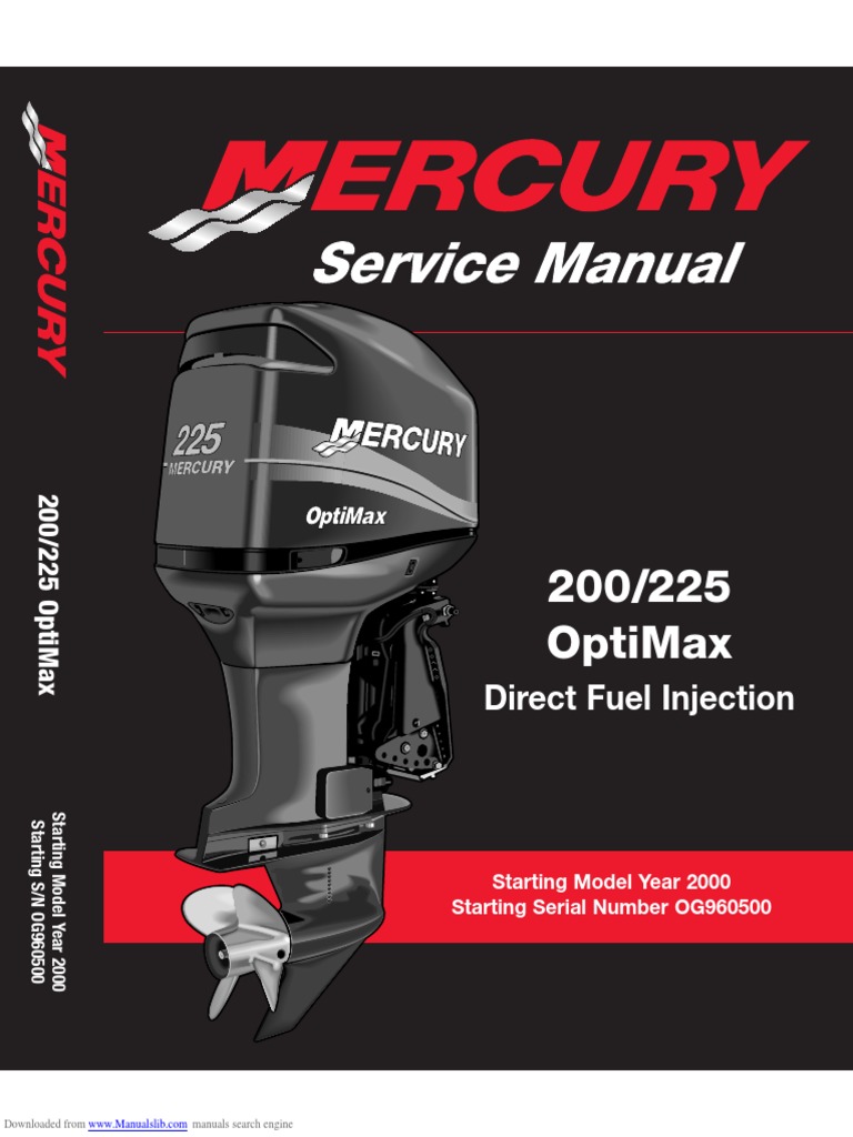 2000 + Optimax Mercury Service Manual PDF Manufactured Goods Machines