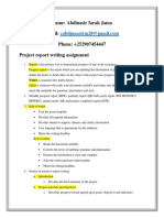 Project Report Writing Assignment