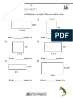 Area of Rectangles Sheet 5: Name Date