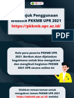 Petunjuk Penggunaan Website PKKMB UPR 2021
