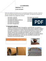 Tipos de Corrosión - Uniforme - Galvanica Placas Selectivas - Picadura - Activ. Aprendizaje 7, 8