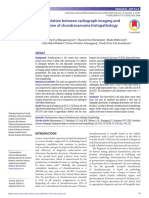 Correlation Between Radiograph Imaging and Degree of Chondrosarcoma Histopathology