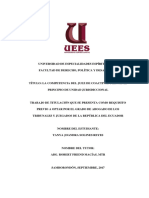 PAPER LA COMPETENCIA DEL JUEZ DE COACTIVAS FRENTE AL PRINCIPIO DE UNIDAD JURISDICCIONAL 