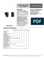 Ca Relays: Features Typical Applications