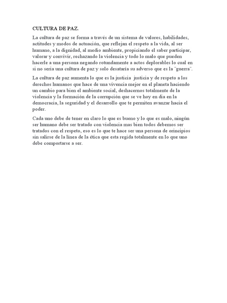 Libro Cultura De Paz Pdf | Cultura de paz, igualdad y derechos humanos ...