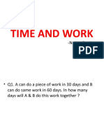 Time and Work: - Notes Dunia