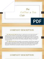 THE COFFEE AND TEA CLUB Business Proposal