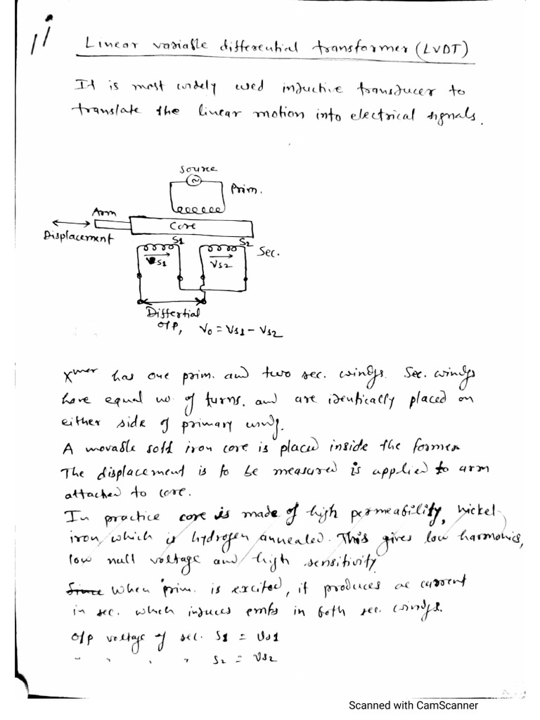 LVDT & Capacitive Transducer | PDF
